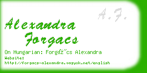 alexandra forgacs business card